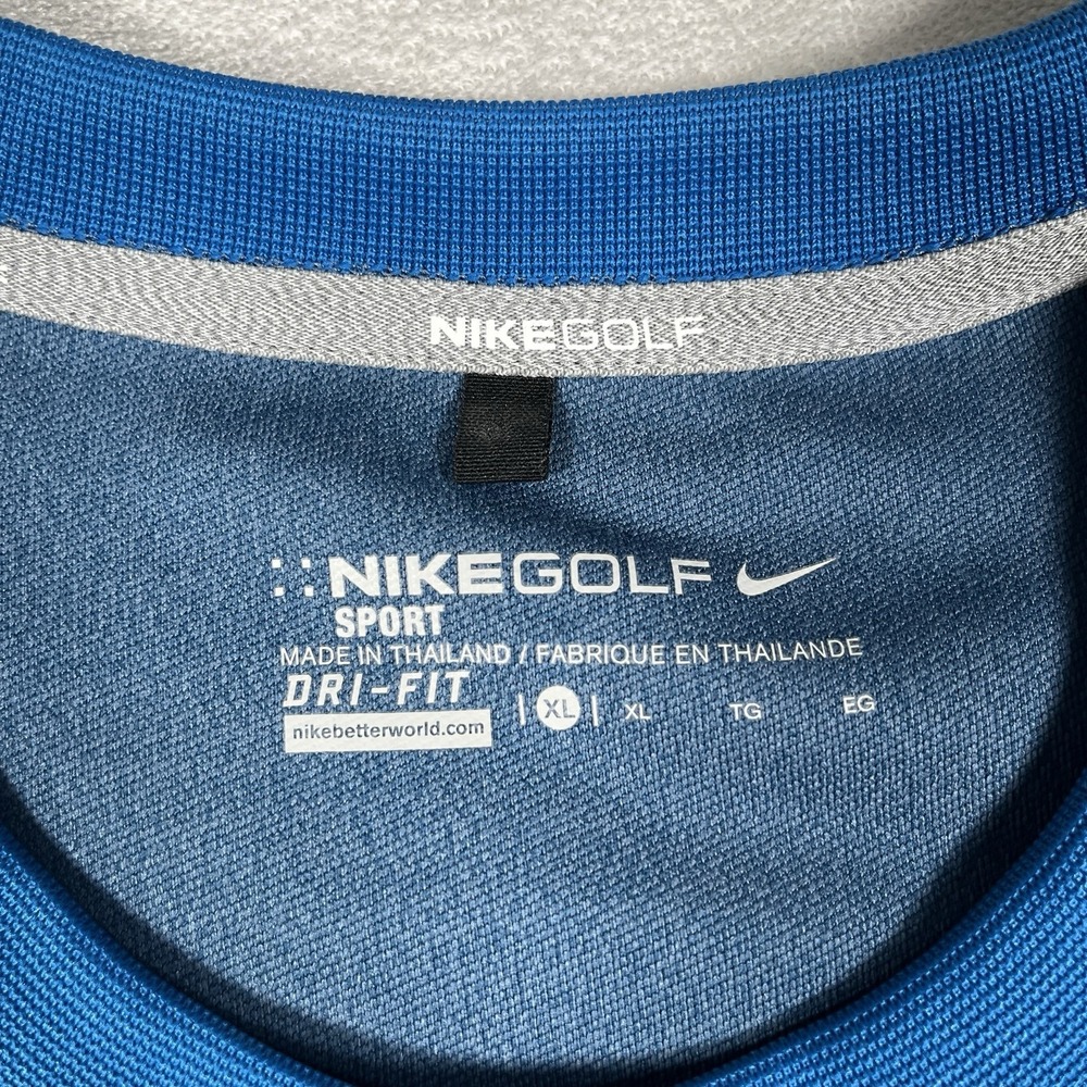 Nike Golf Sport Long Sleeve Crew Neck Sweatshirt Men XL DRI-FIT Zipper Pocket - Picture 3 of 10